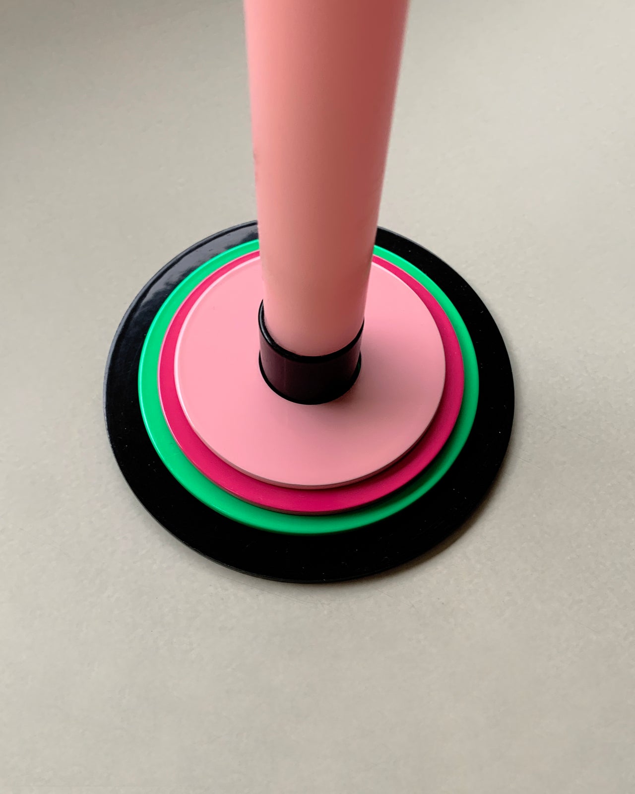 kerzenständer / candle holder set 05, schwarz/neon grün, magenta, rosa