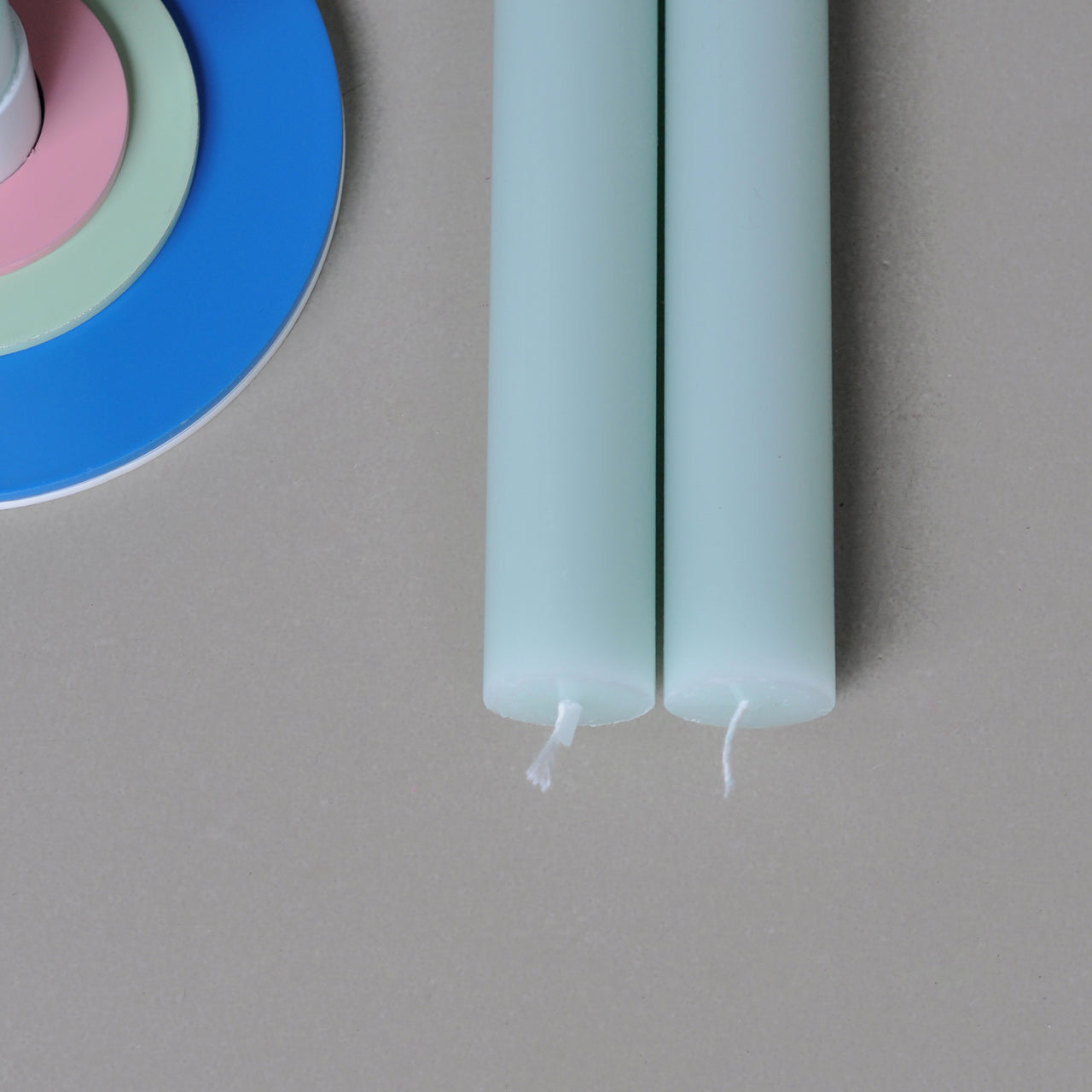 stabkerzen handgemacht / dining candles blau