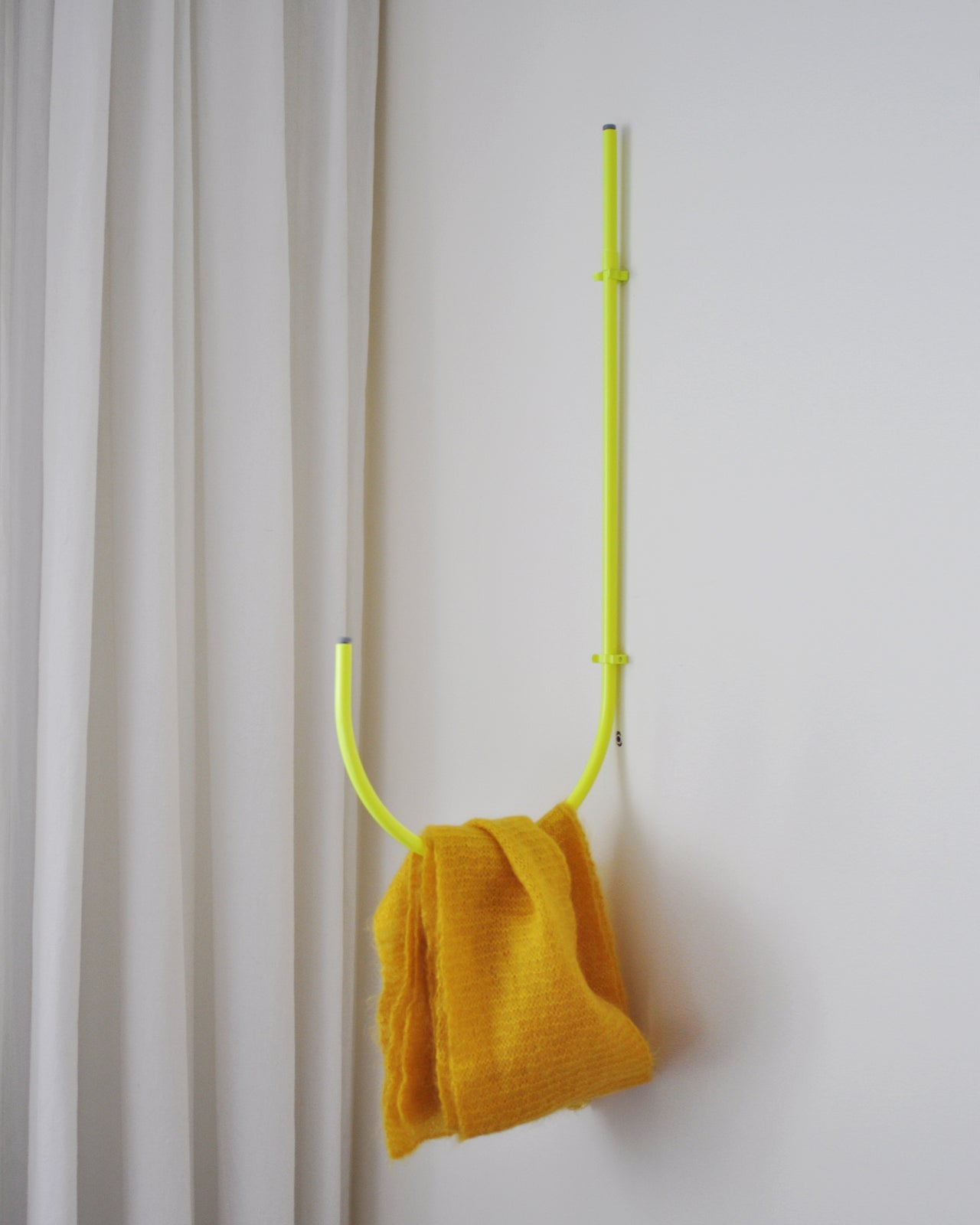 large wall hook / hanger arch neon yellow