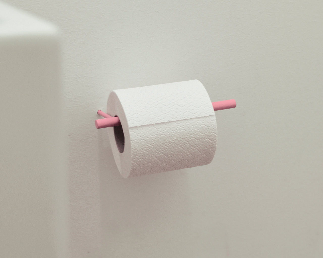 toilet roll holder / toilet paper holder pink