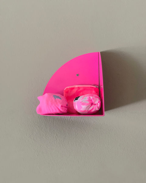  eck regal / corner shelf neon pink