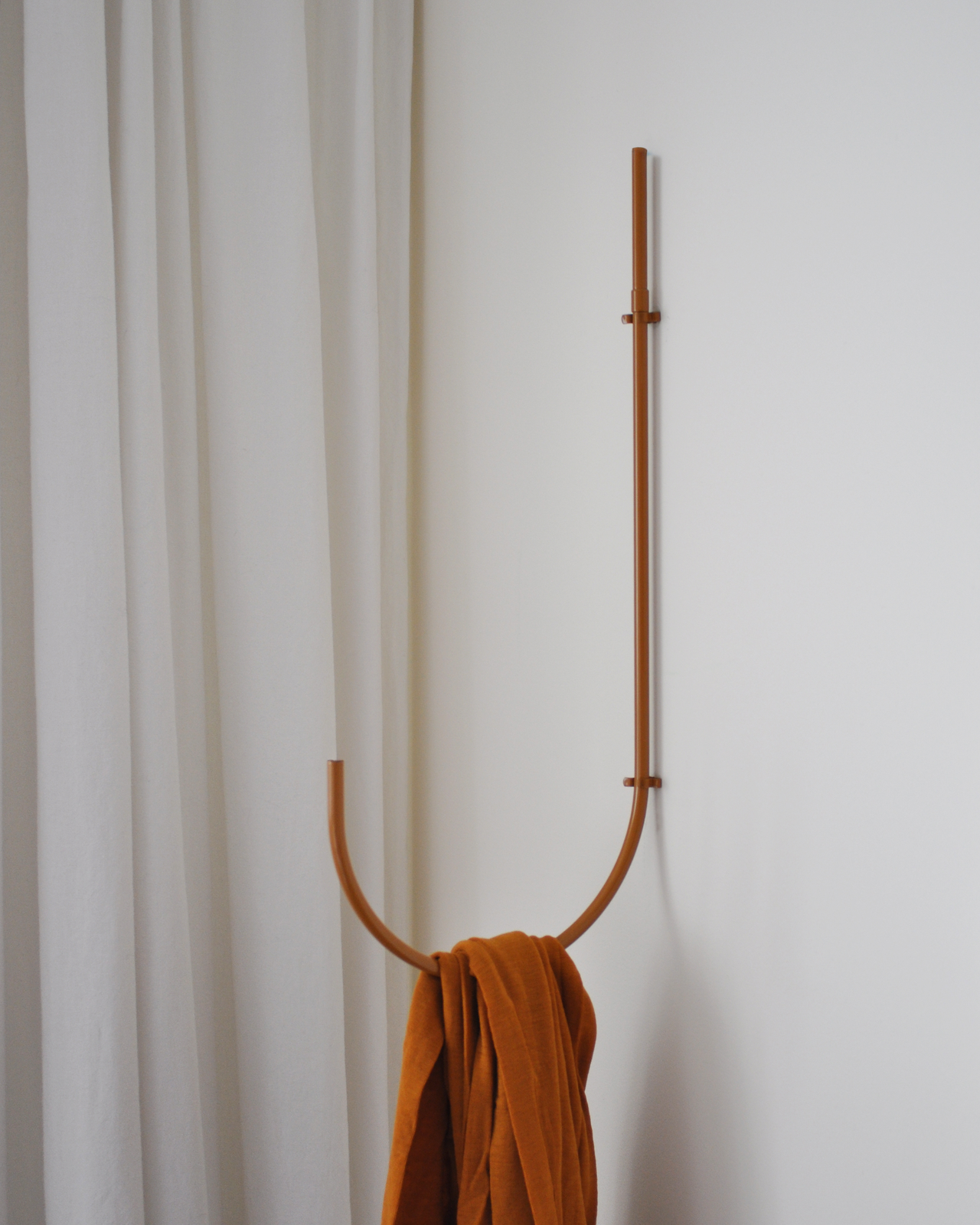 large wall hook / hanger arch brown