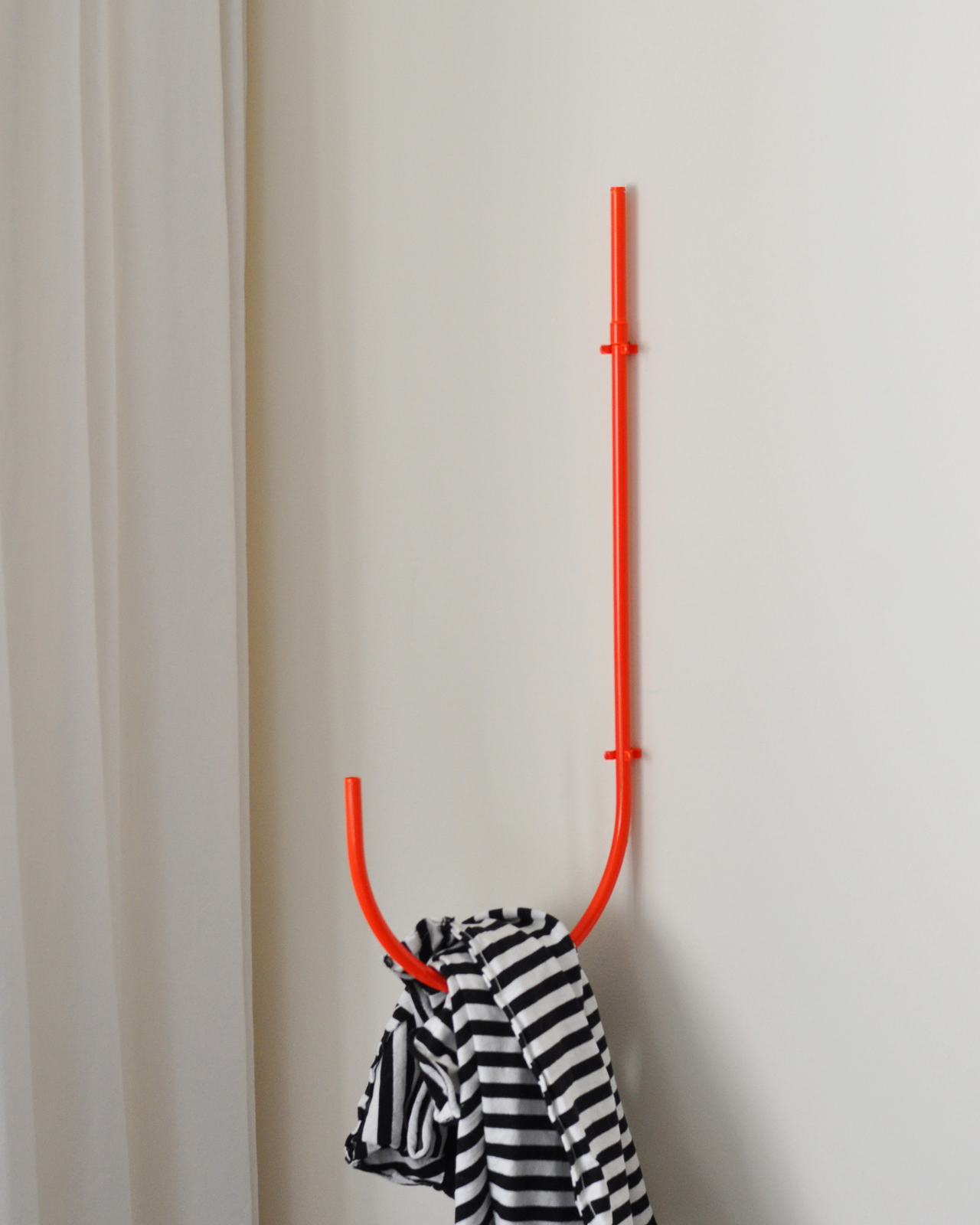 large wall hook / hanger arch neon red