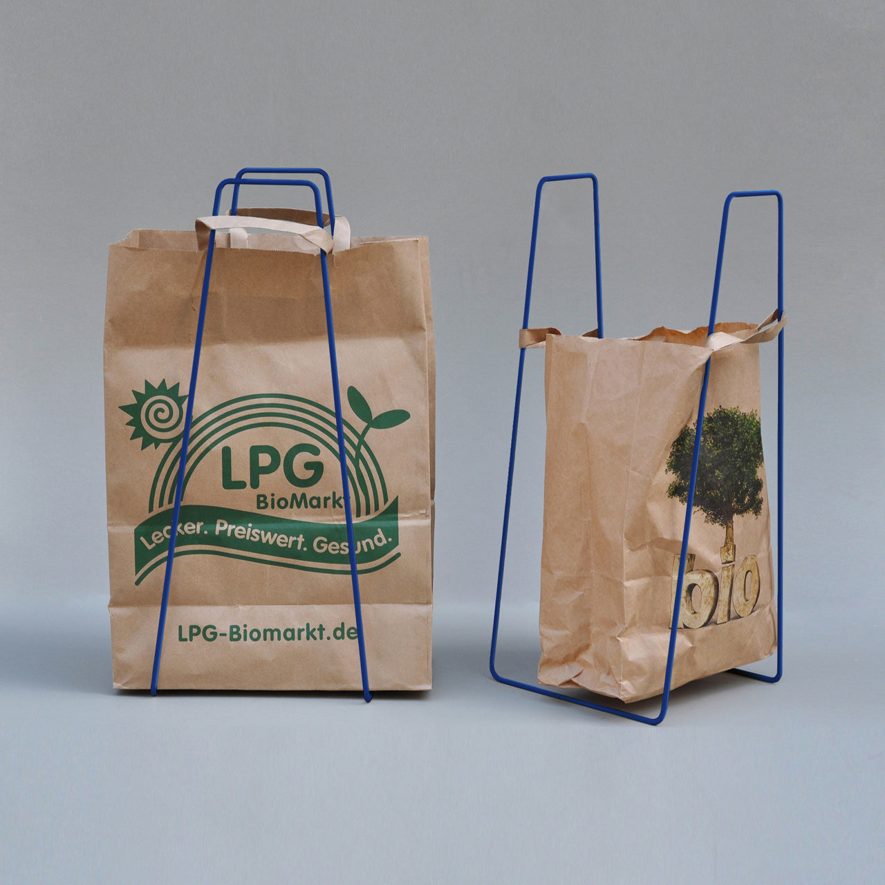 Bag holder / shopping bag holder blue