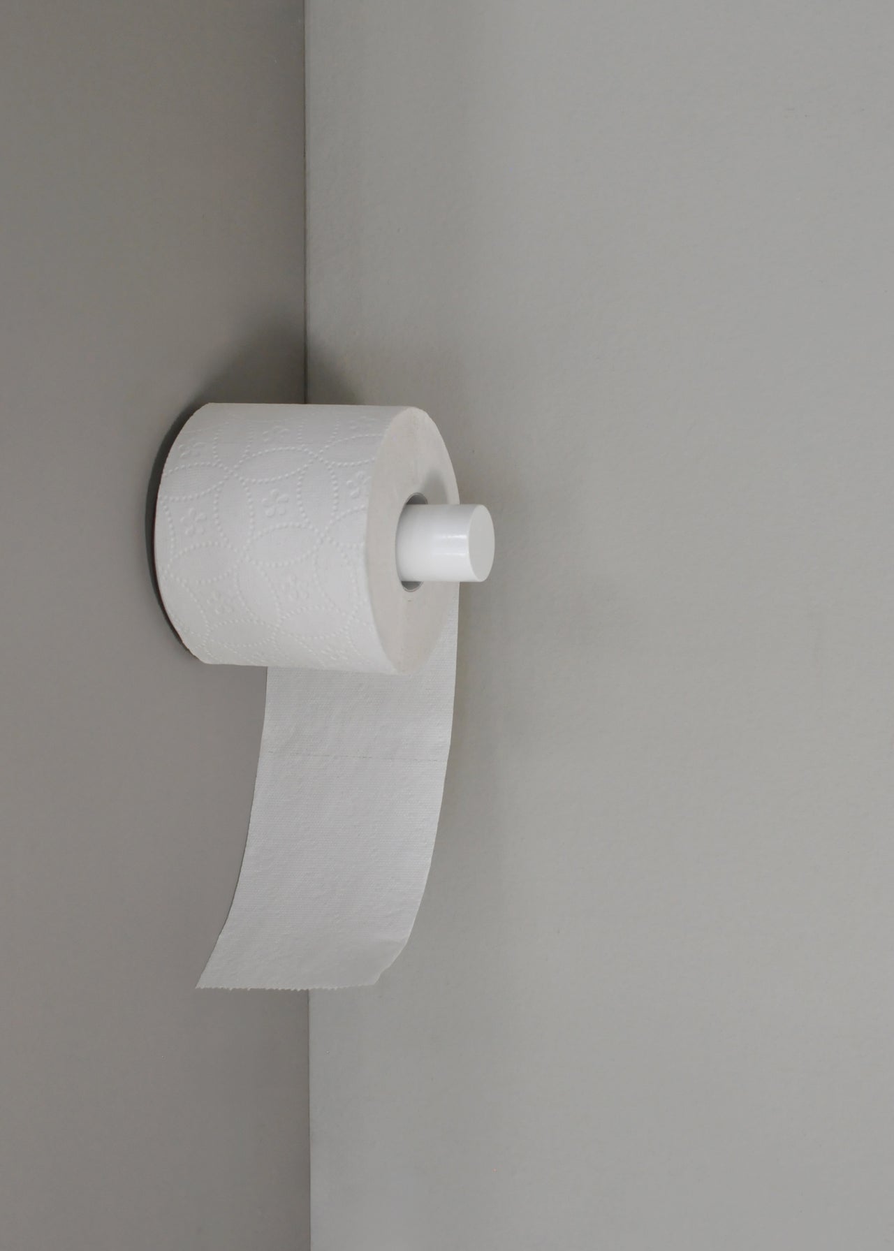 toilettenrollenhalter 02 / toilet paper holder 02 weiß zum kleben