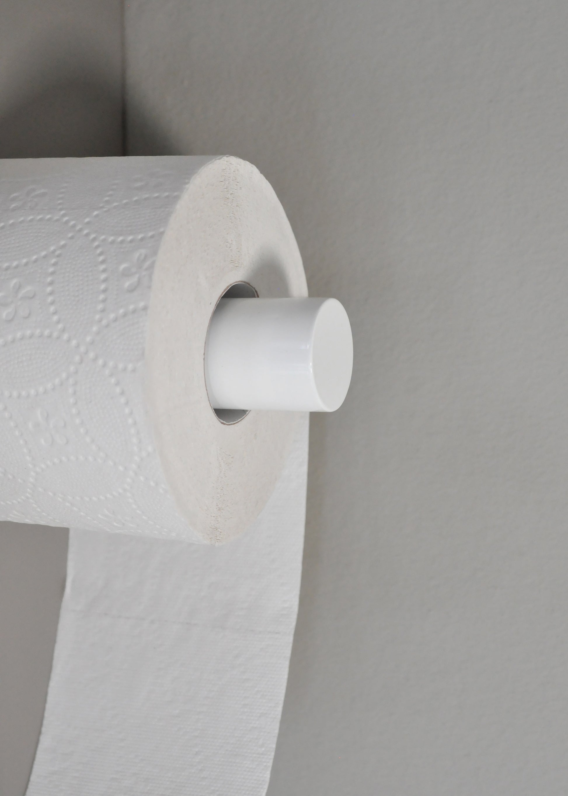 toilettenrollenhalter 02 / toilet paper holder 02 weiß zum kleben