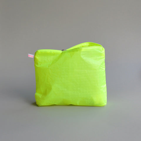magic zipper pouch neon yellow