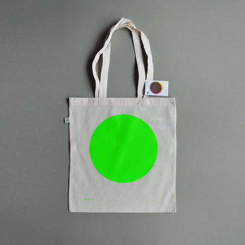 tote bag dot neon green